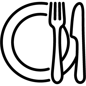 plate and utensils icon