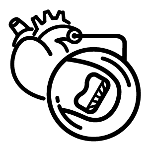 heart with medical attachment icon