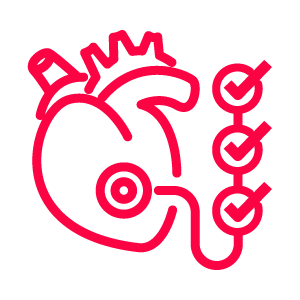 cardiac tests Coronary Artery Calcium (CAC) score heart exam icon